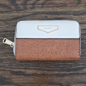 Aldo Brown and White Wallet
